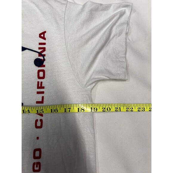 90s Nike X Navy White Single Stitch Graphic T Shirt Sz M - Picture 9 of 10